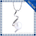 A 9-10MM Flat Round Pearl Alphabet Pendant Designs PP003